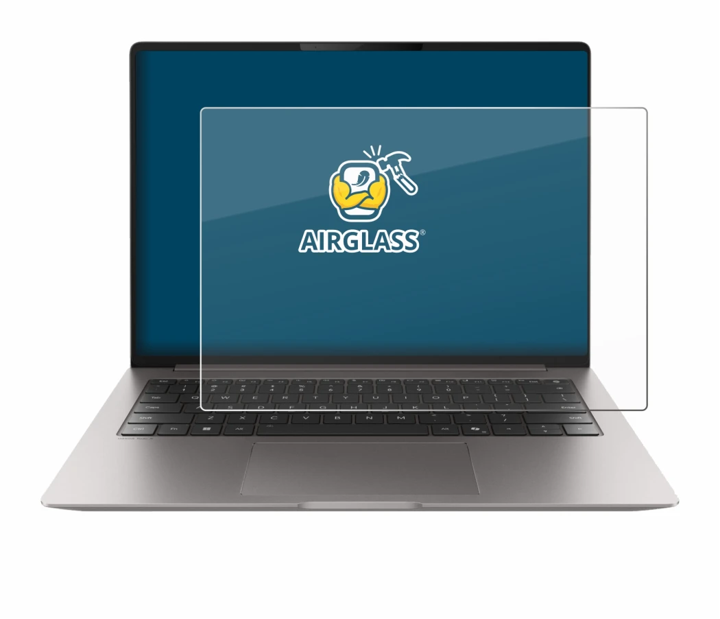 Abbildung des Geräts Honor MagicBook Pro 14 mit einer Vielzahl des Displayschutzes.