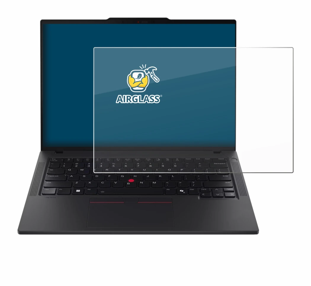 Abbildung des Geräts Lenovo ThinkPad T14 Gen 6 mit einer Vielzahl des Displayschutzes.