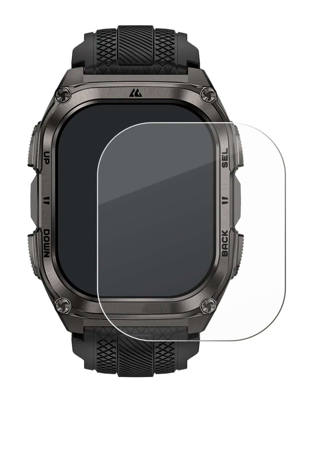 Abbildung des Geräts Kospet Tank M4 mit einer Vielzahl des Displayschutzes.