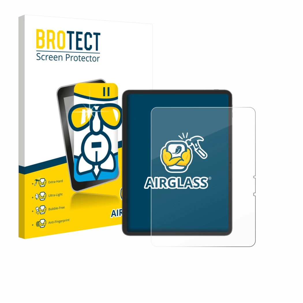 Vorderseite einer Produktverpackung mit dem Markenlogo BROTECT. Daneben ist das Gerät Blackview Link 8 mit dem zugehörigen Dis