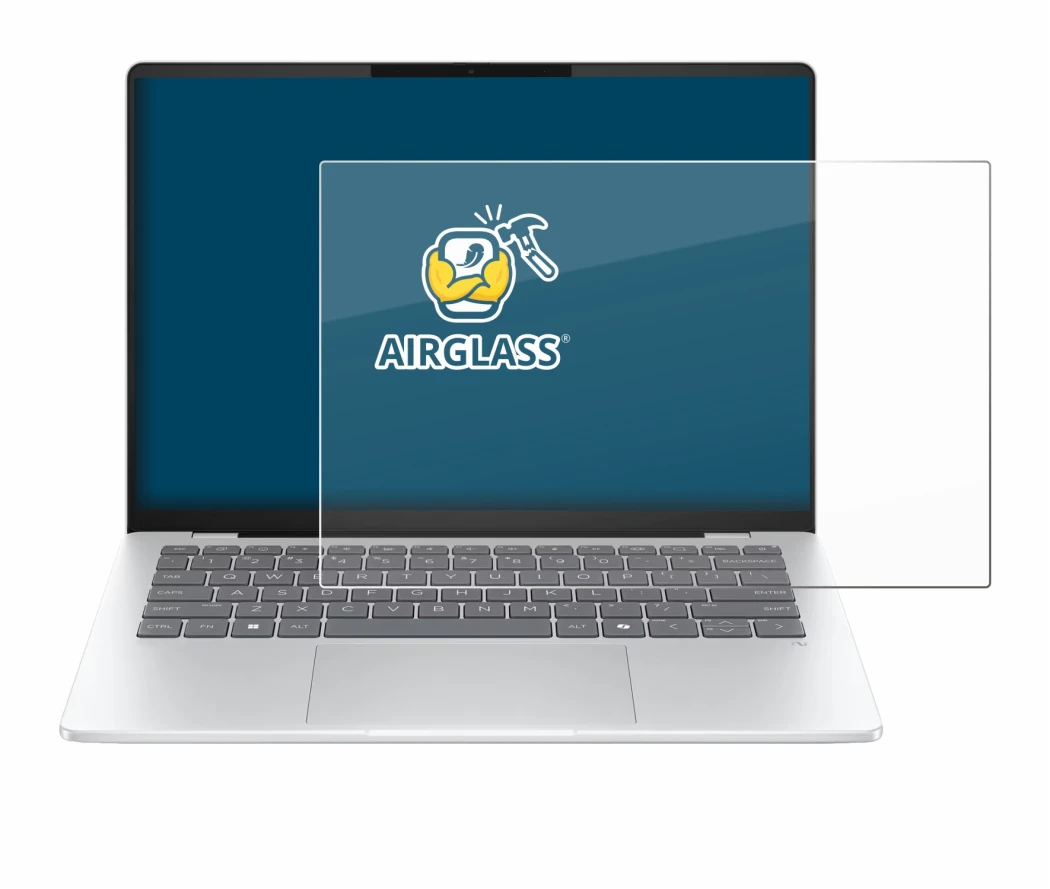 Abbildung des Geräts HP OmniBook 5 14 mit einer Vielzahl des Displayschutzes.