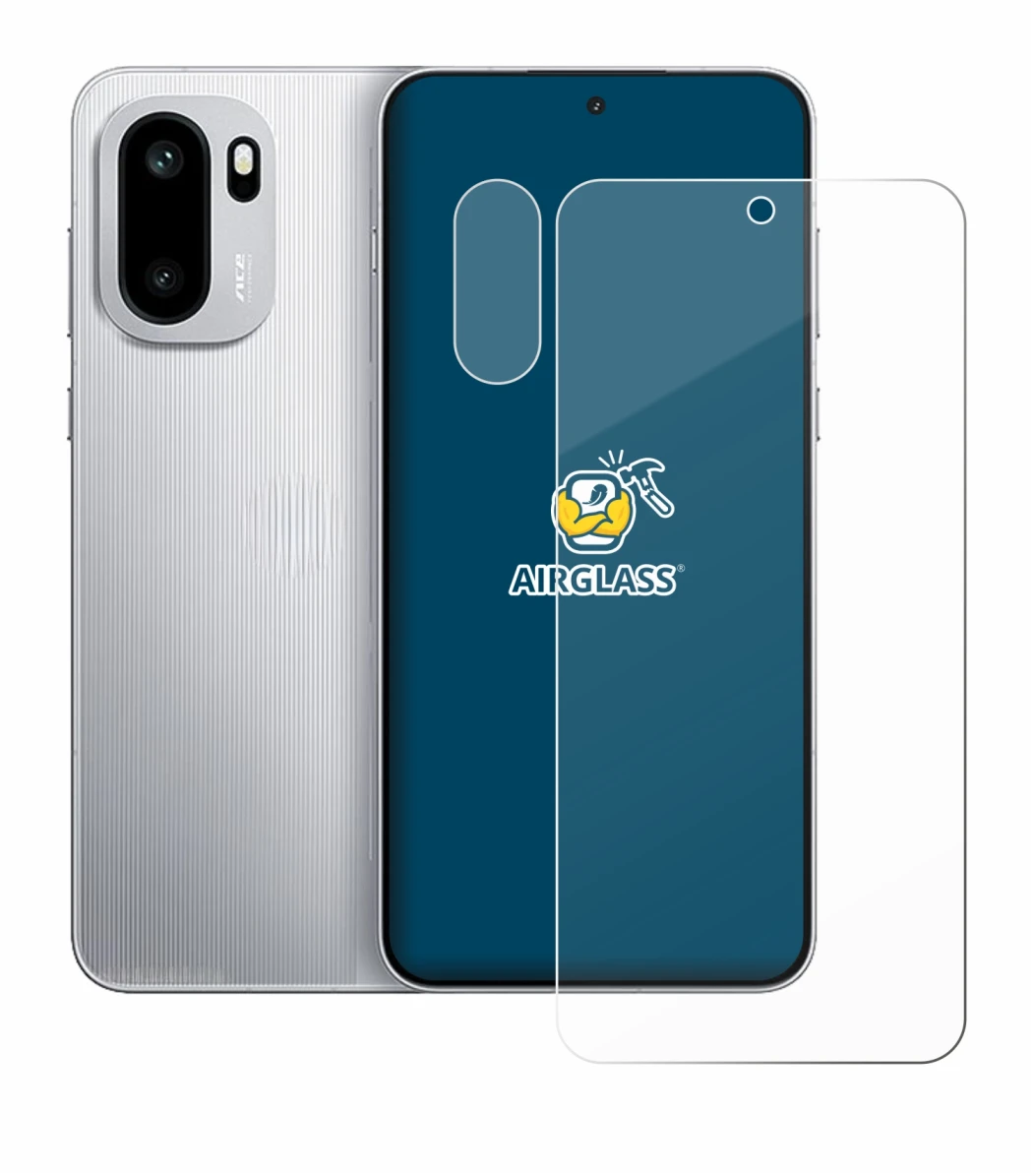 Abbildung des Geräts OnePlus 15R (Display+Kamera) mit einer Vielzahl des Displayschutzes.