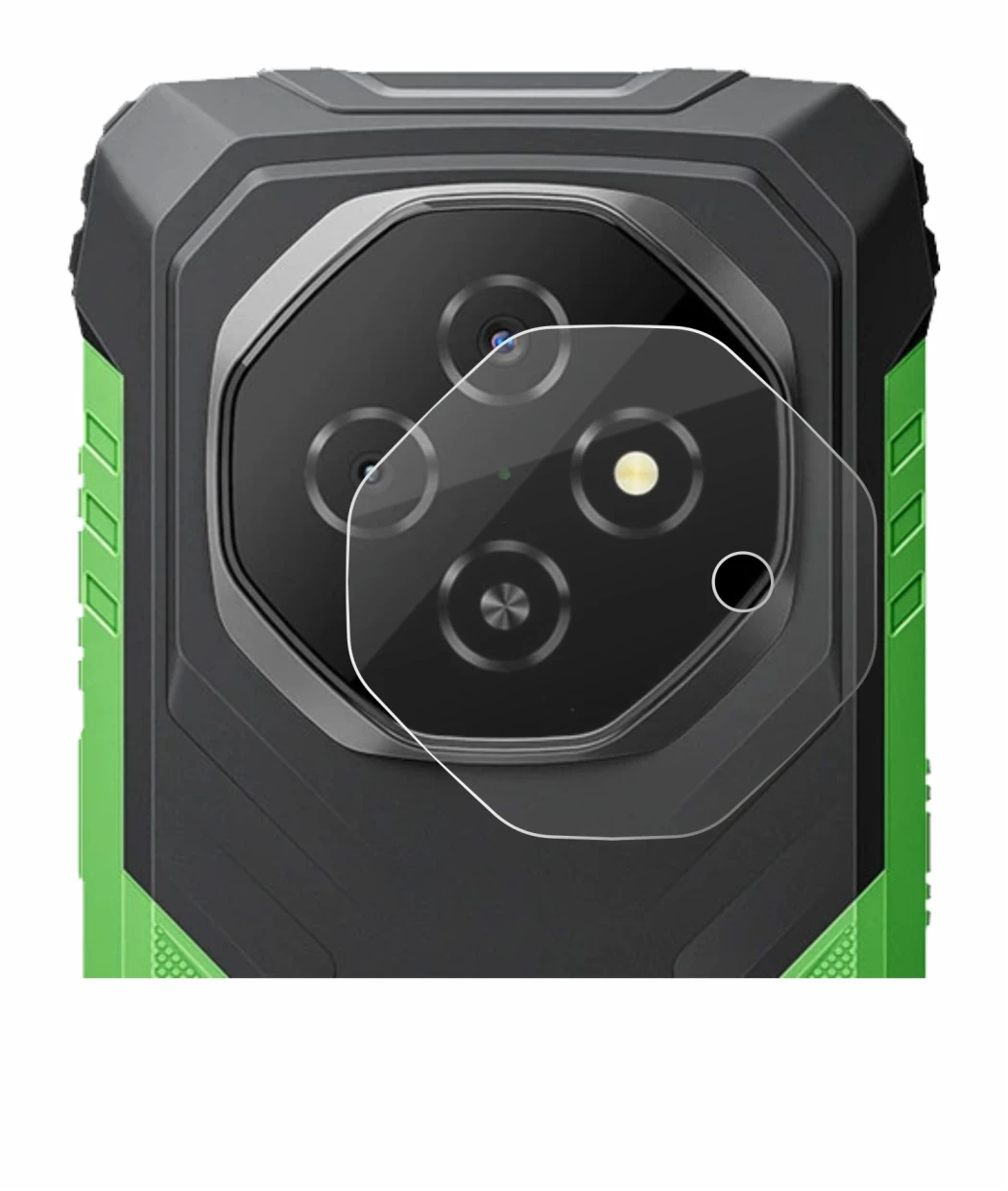 Abbildung des Geräts Blackview Fort 1 (NUR Kameraschutz) mit einer Vielzahl des Displayschutzes.