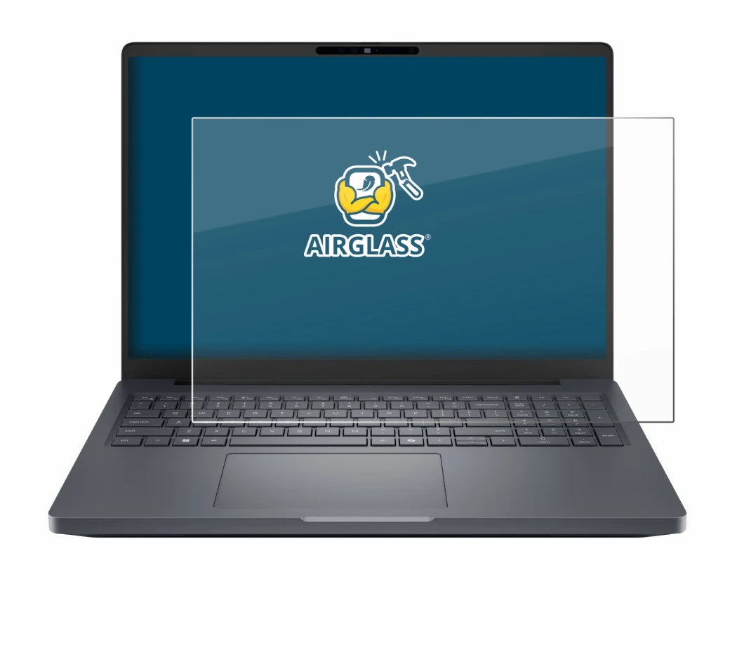 Abbildung des Geräts Dell Pro Max 16 Plus mit einer Vielzahl des Displayschutzes.