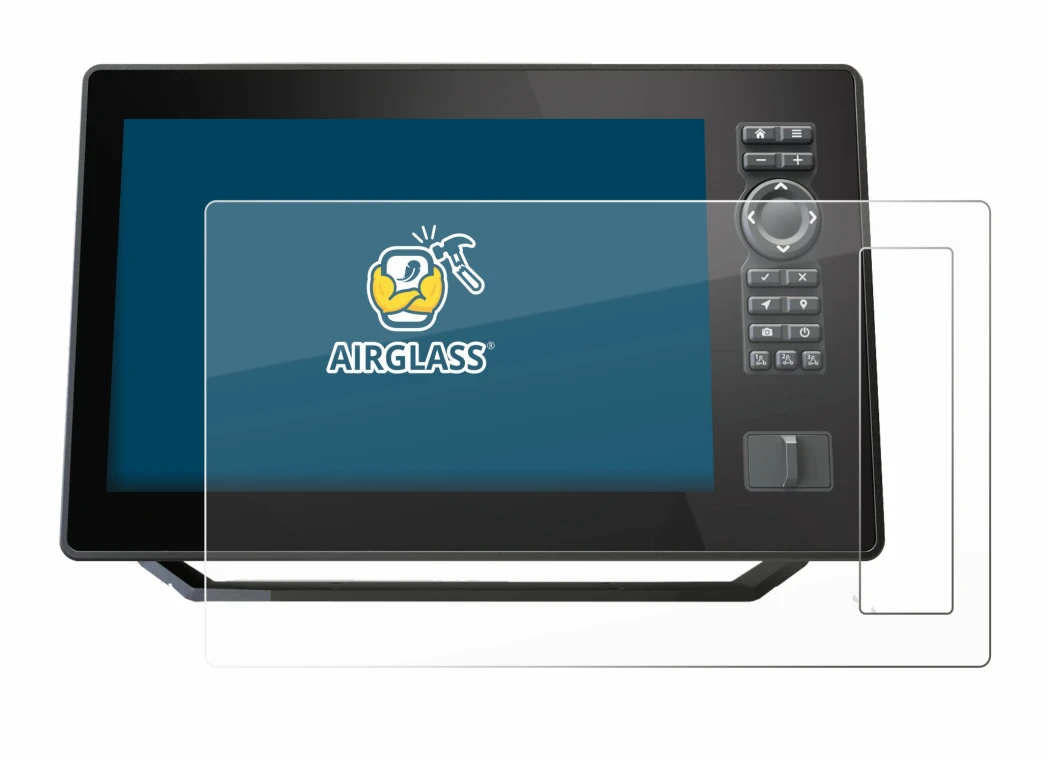 Abbildung des Geräts Humminbird Xplore 9 mit einer Vielzahl des Displayschutzes.