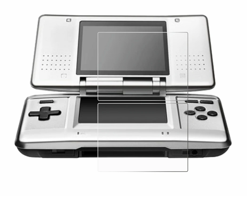 Abbildung des Geräts Nintendo DS mit einer Vielzahl des Displayschutzes.