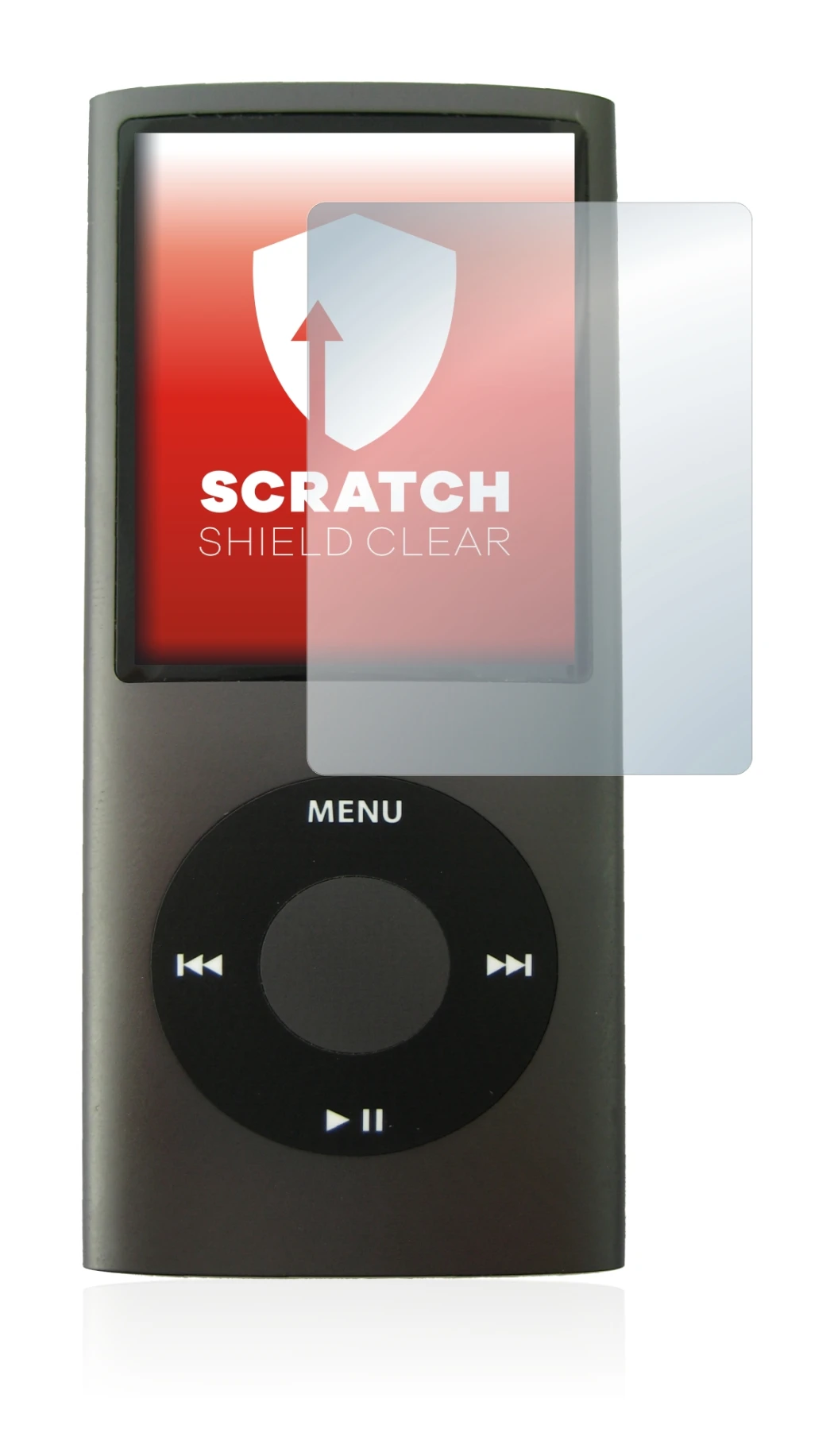 Abbildung des Geräts Apple iPod nano (4. Gen.) mit einer Vielzahl des Displayschutzes.