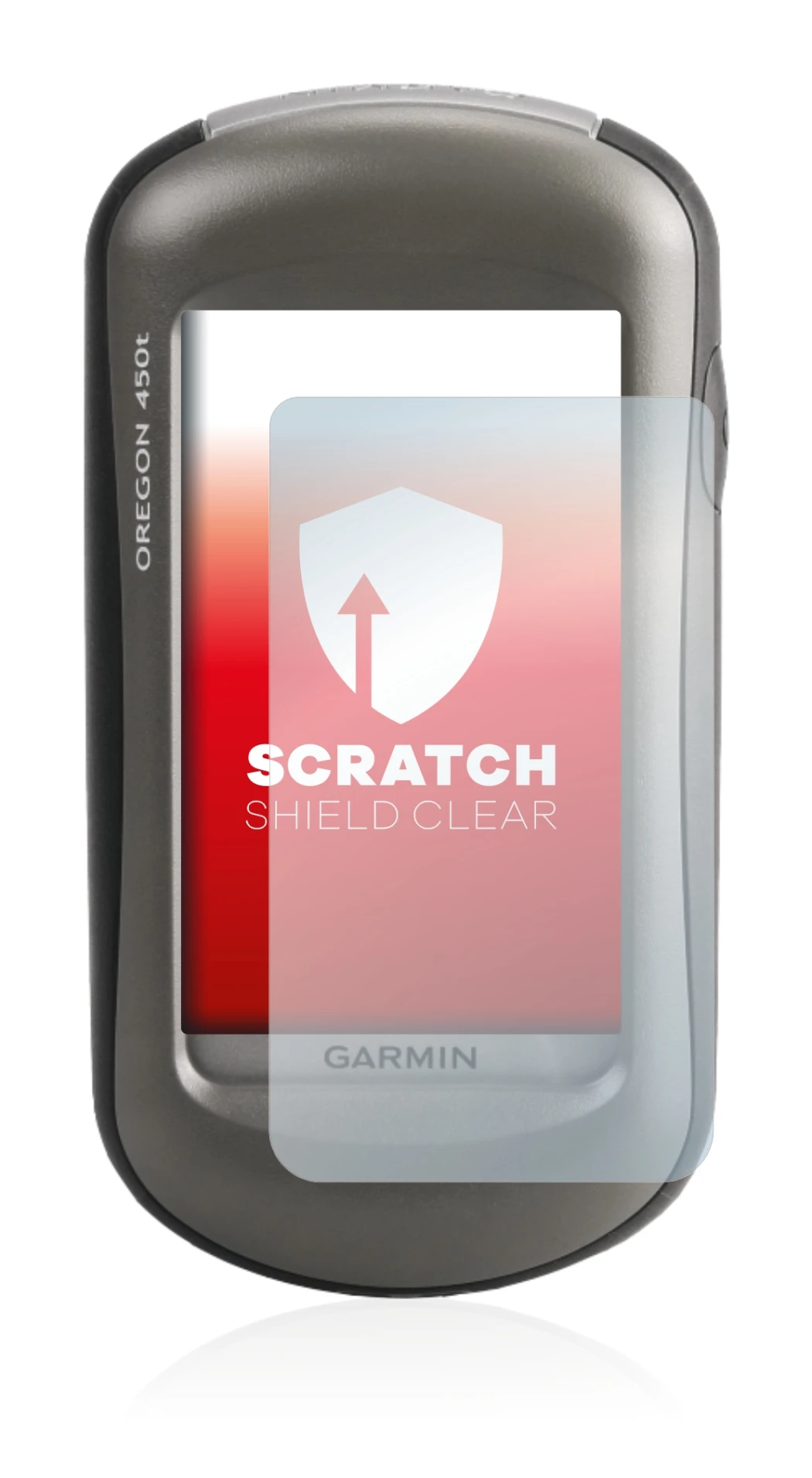 Abbildung des Geräts Garmin Oregon 450 mit einer Vielzahl des Displayschutzes.