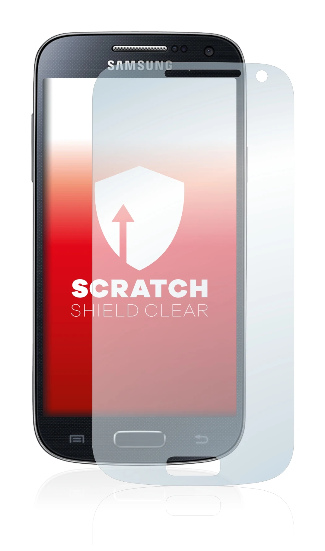 Abbildung des Geräts Samsung Galaxy S4 Mini LTE (4G) I9195 mit einer Vielzahl des Displayschutzes.