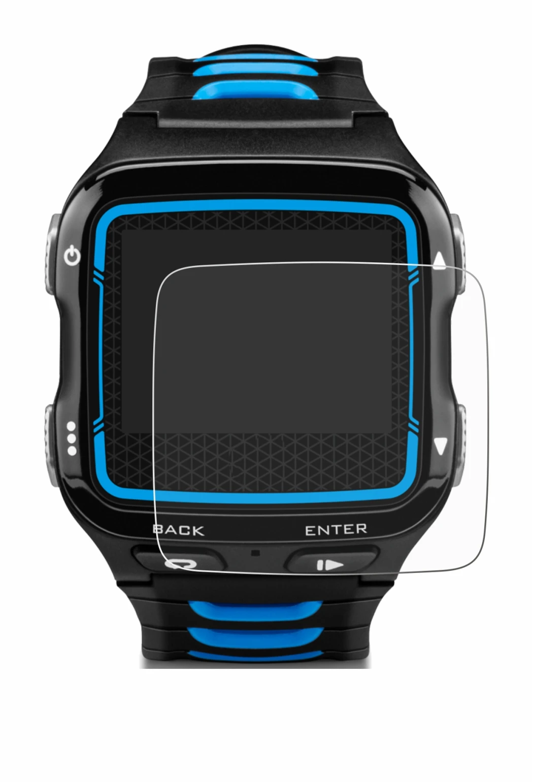 Abbildung des Geräts Garmin Forerunner 920XT mit einer Vielzahl des Displayschutzes.