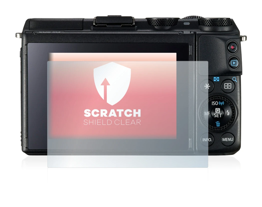 Abbildung des Geräts Canon EOS M3 mit einer Vielzahl des Displayschutzes.
