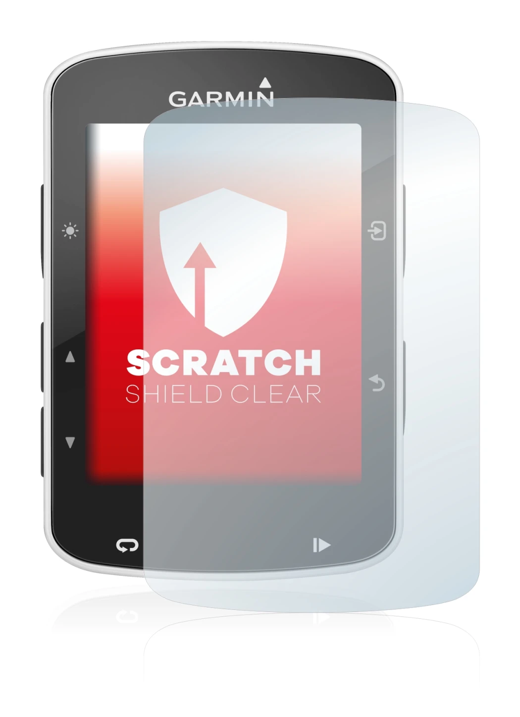 Abbildung des Geräts Garmin Edge 520 mit einer Vielzahl des Displayschutzes.