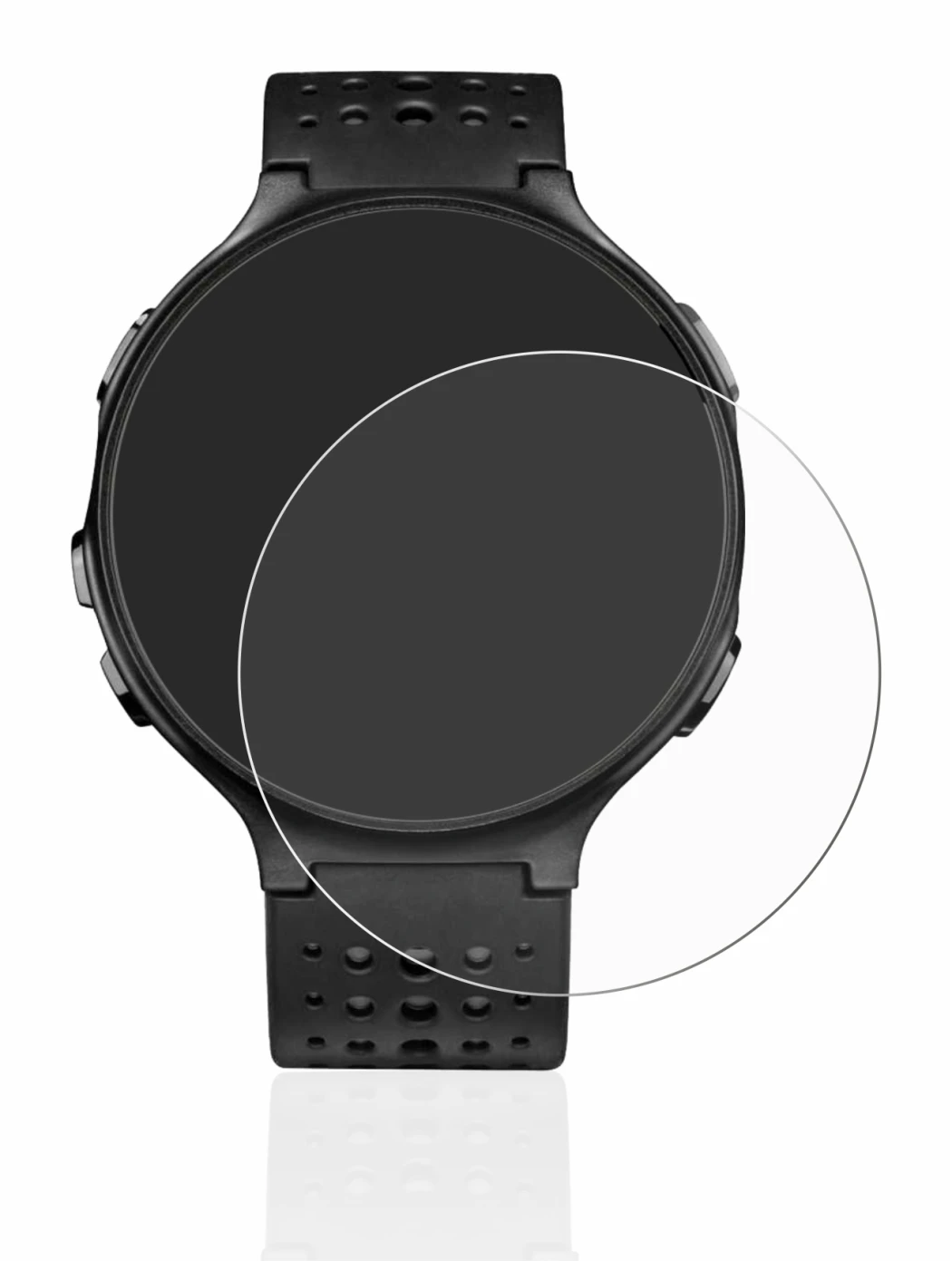 Abbildung des Geräts Garmin Forerunner 235 mit einer Vielzahl des Displayschutzes.