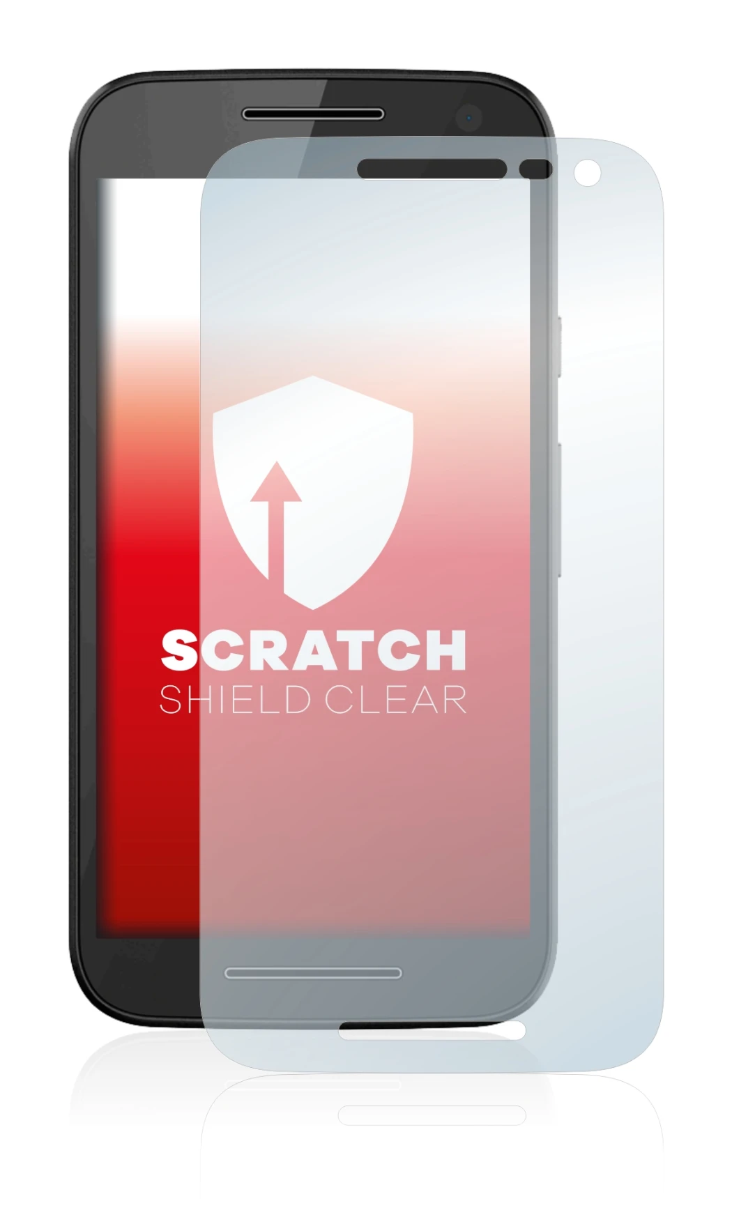 Abbildung des Geräts Motorola Moto G3 2015 mit einer Vielzahl des Displayschutzes.