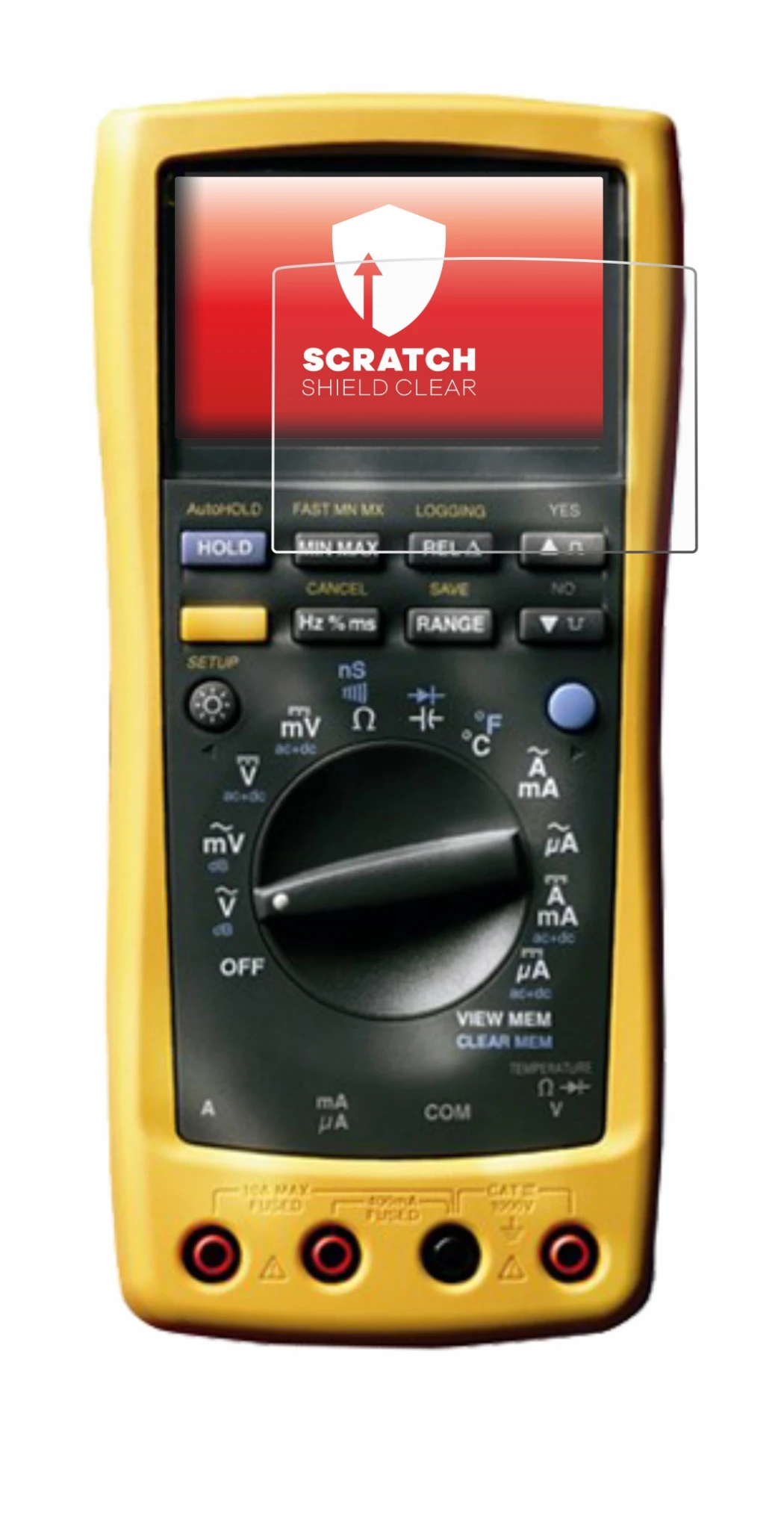 Abbildung des Geräts Fluke MultiMeter 189 mit einer Vielzahl des Displayschutzes.