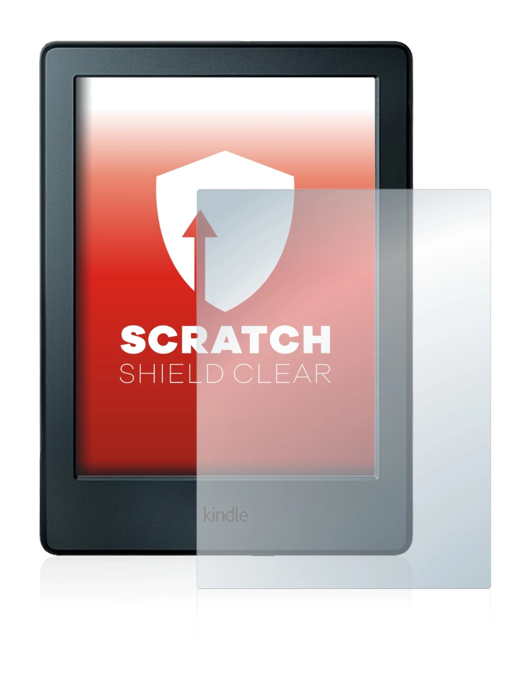 Abbildung des Geräts Amazon Kindle 2016 (8. Gen.) mit einer Vielzahl des Displayschutzes.