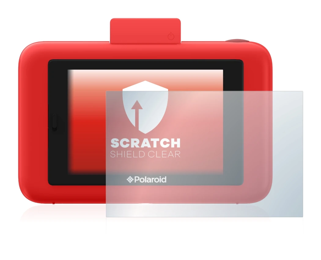 Abbildung des Geräts Polaroid Snap Touch mit einer Vielzahl des Displayschutzes.