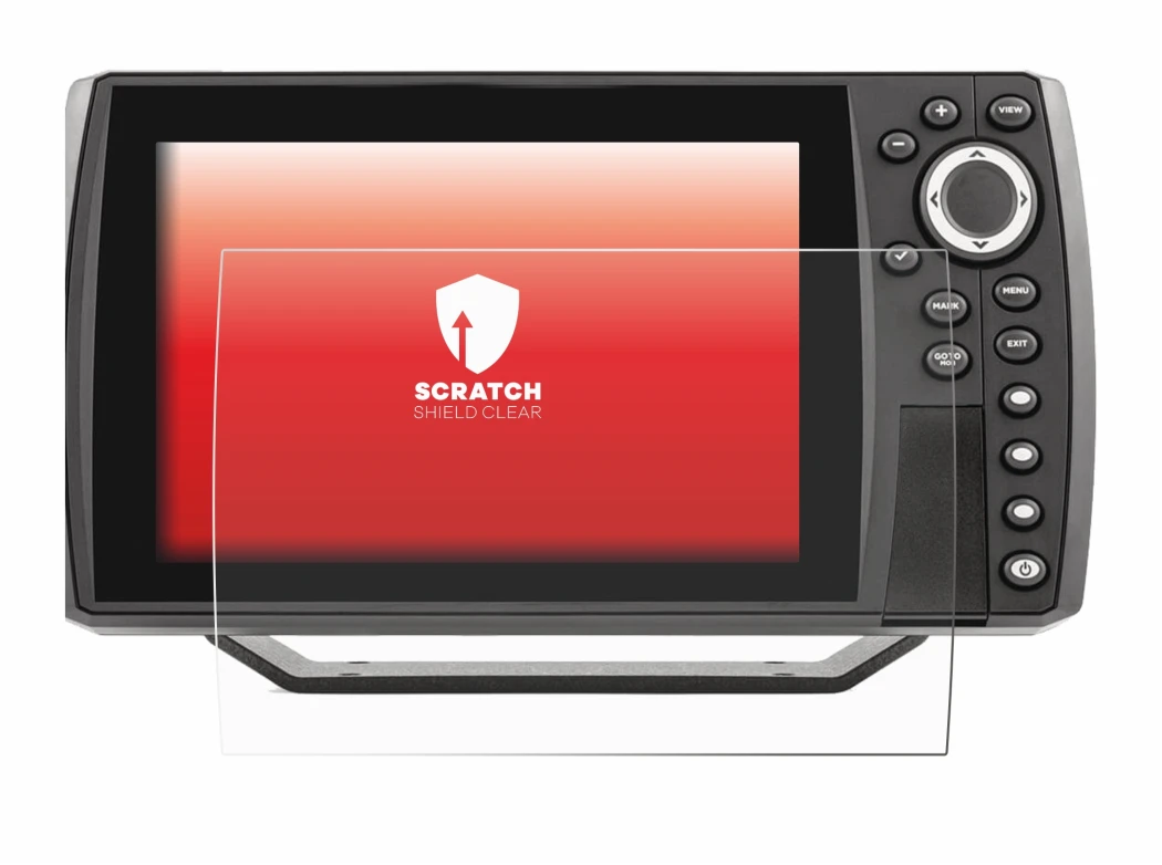 Abbildung des Geräts Humminbird Helix 7 mit einer Vielzahl des Displayschutzes.