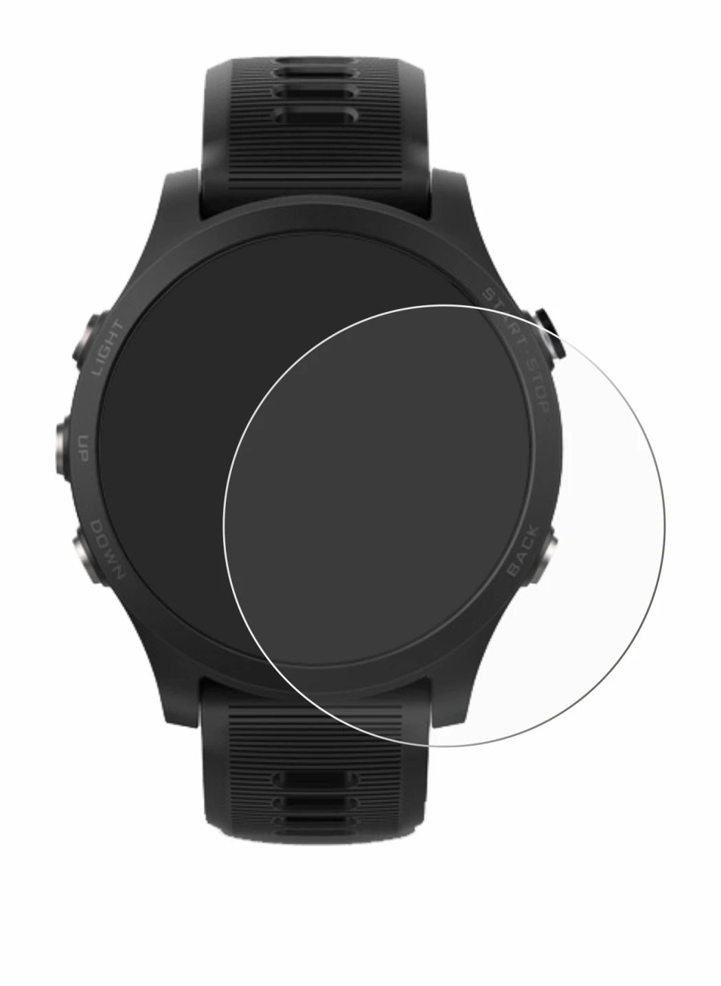 Abbildung des Geräts Garmin Forerunner 935 mit einer Vielzahl des Displayschutzes.