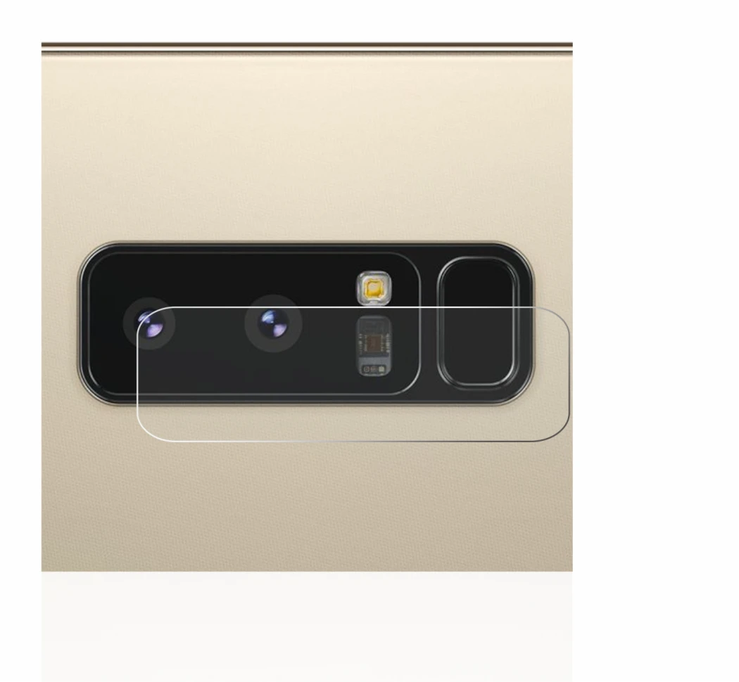 Abbildung des Geräts Samsung Galaxy Note 8 (NUR Kameraschutz) mit einer Vielzahl des Displayschutzes.