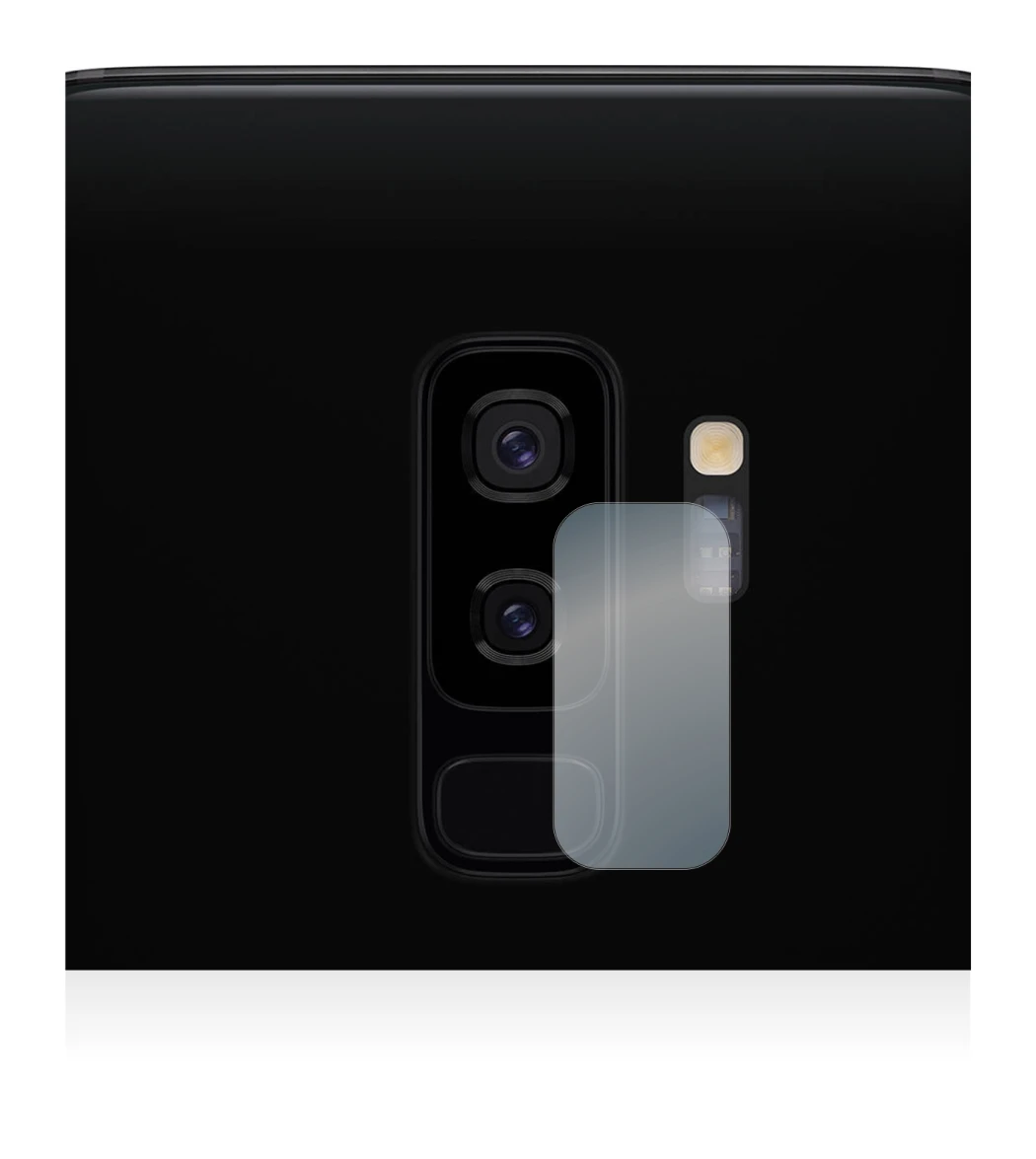 Abbildung des Geräts Samsung Galaxy S9 Plus (NUR Kameraschutz) mit einer Vielzahl des Displayschutzes.