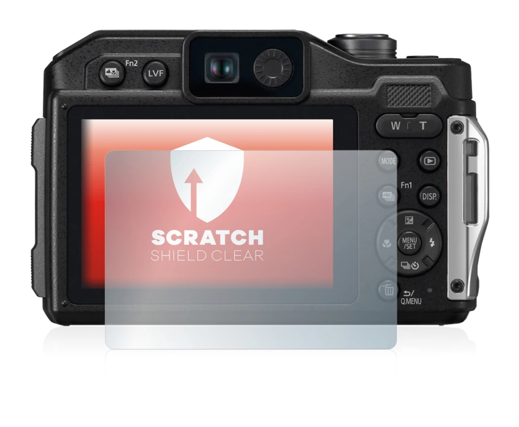 Abbildung des Geräts Panasonic Lumix DC-FT7 mit einer Vielzahl des Displayschutzes.