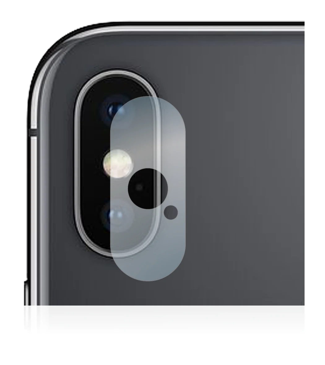 Abbildung des Geräts Apple iPhone Xs Max (NUR Kameraschutz) mit einer Vielzahl des Displayschutzes.