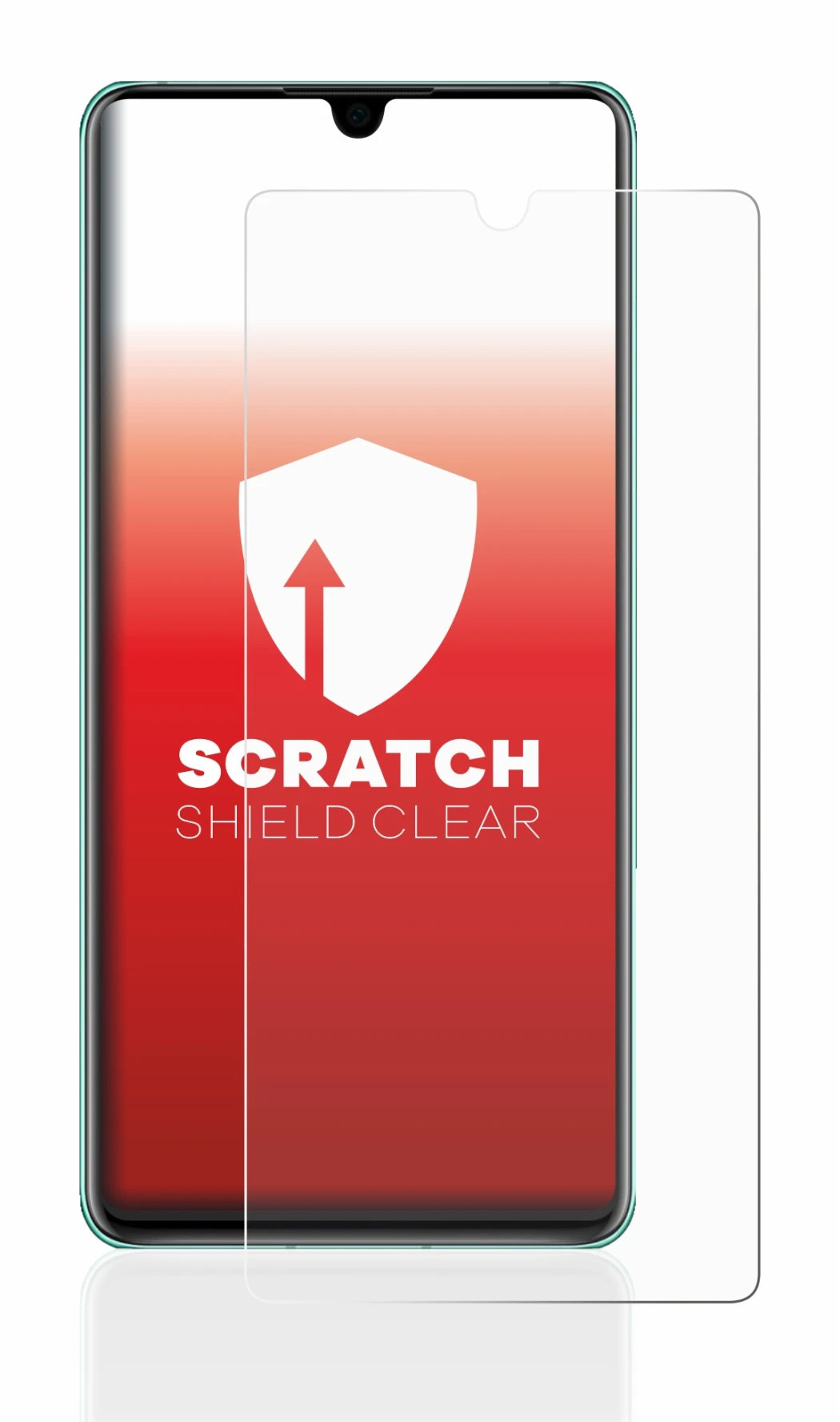 Abbildung des Geräts Huawei P30 mit einer Vielzahl des Displayschutzes.