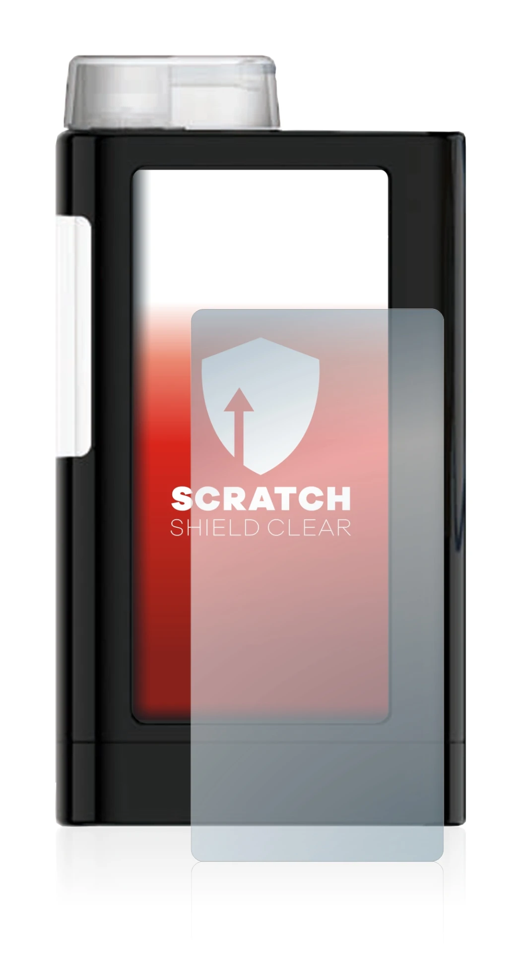 Abbildung des Geräts Mylife YpsoPump mit einer Vielzahl des Displayschutzes.