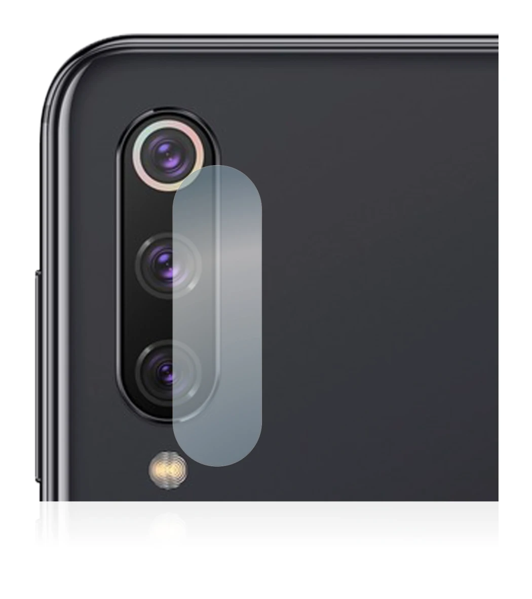 Abbildung des Geräts Xiaomi Mi 9 SE (NUR Kameraschutz) mit einer Vielzahl des Displayschutzes.