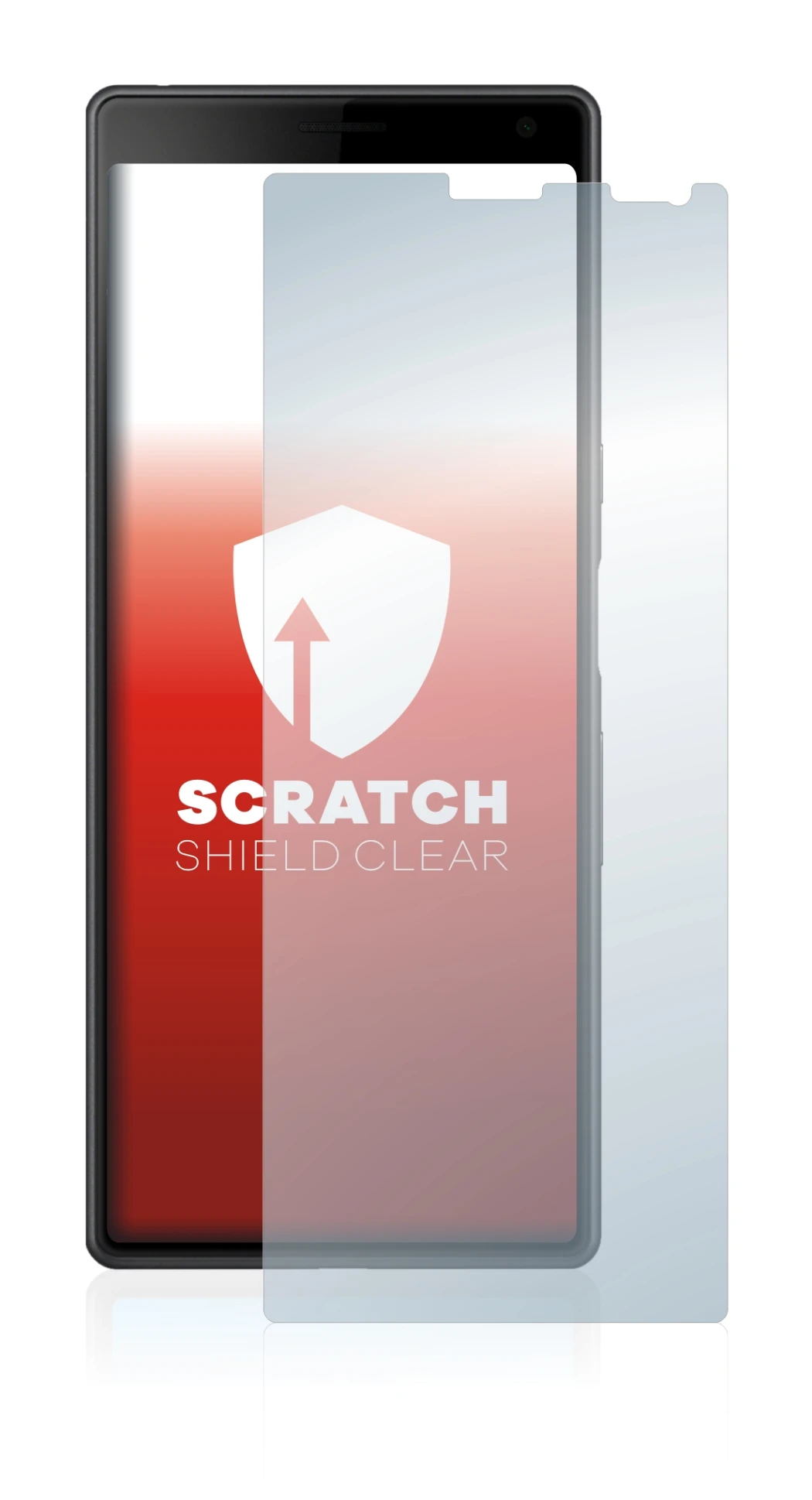 Abbildung des Geräts Sony Xperia 10 mit einer Vielzahl des Displayschutzes.