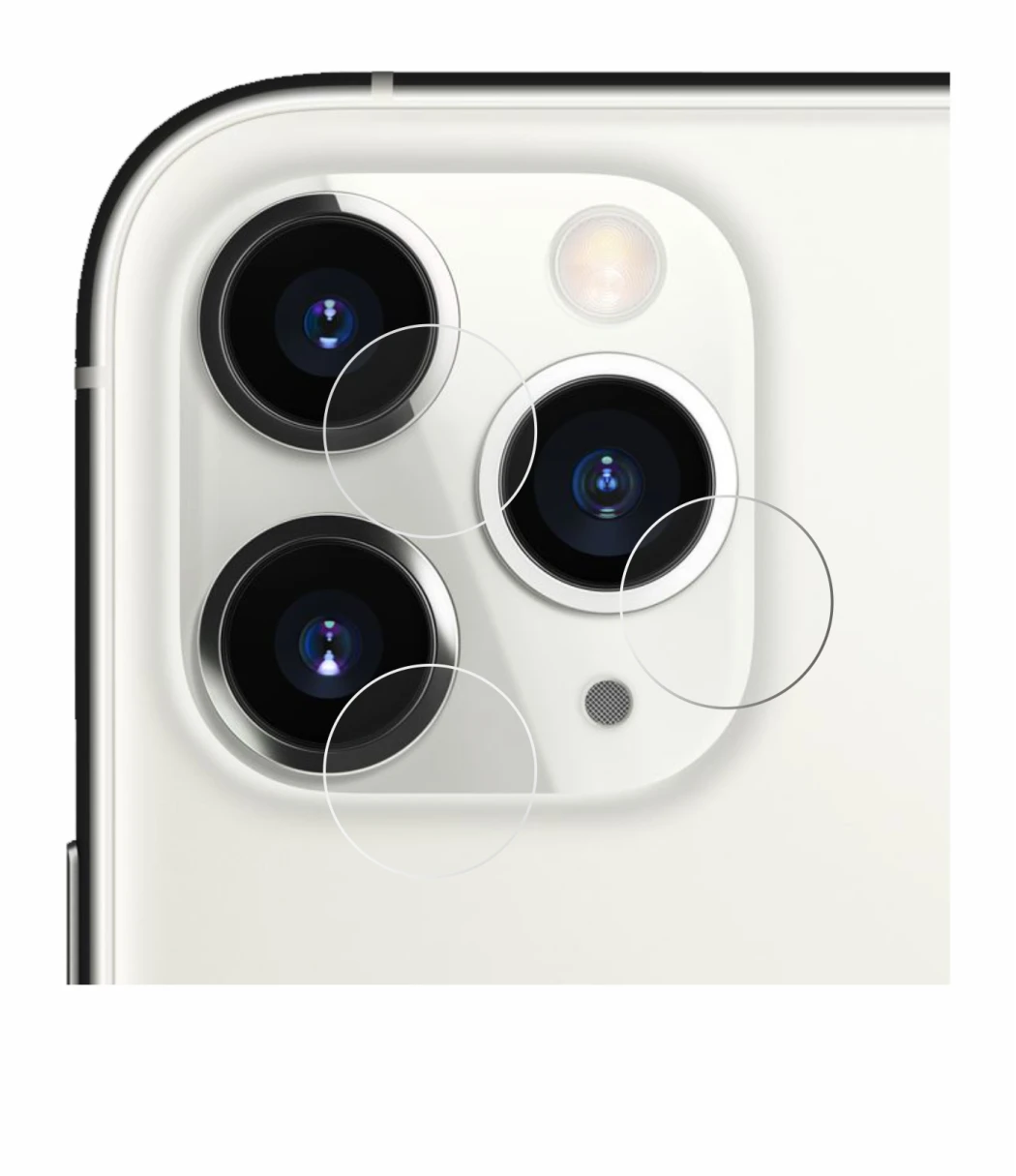Abbildung des Geräts Apple iPhone 11 Pro (NUR Kameraschutz) mit einer Vielzahl des Displayschutzes.