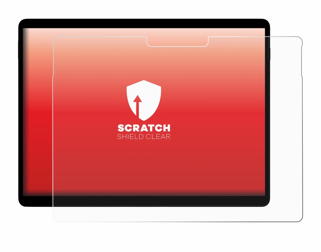 Abbildung des Geräts Microsoft Surface Pro X mit einer Vielzahl des Displayschutzes.