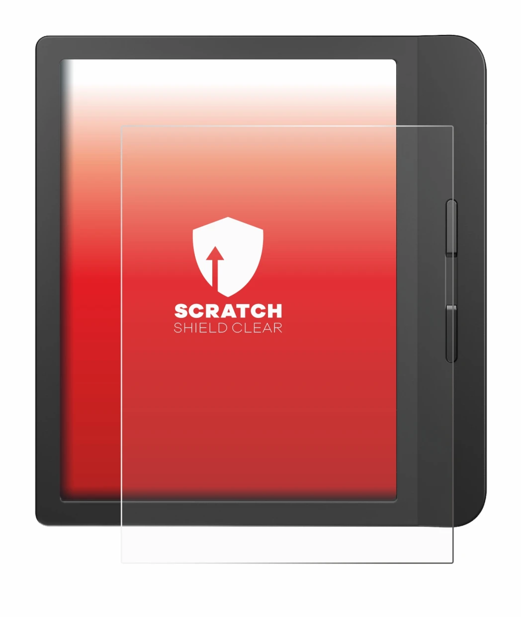 Abbildung des Geräts Tolino Vision 5 mit einer Vielzahl des Displayschutzes.