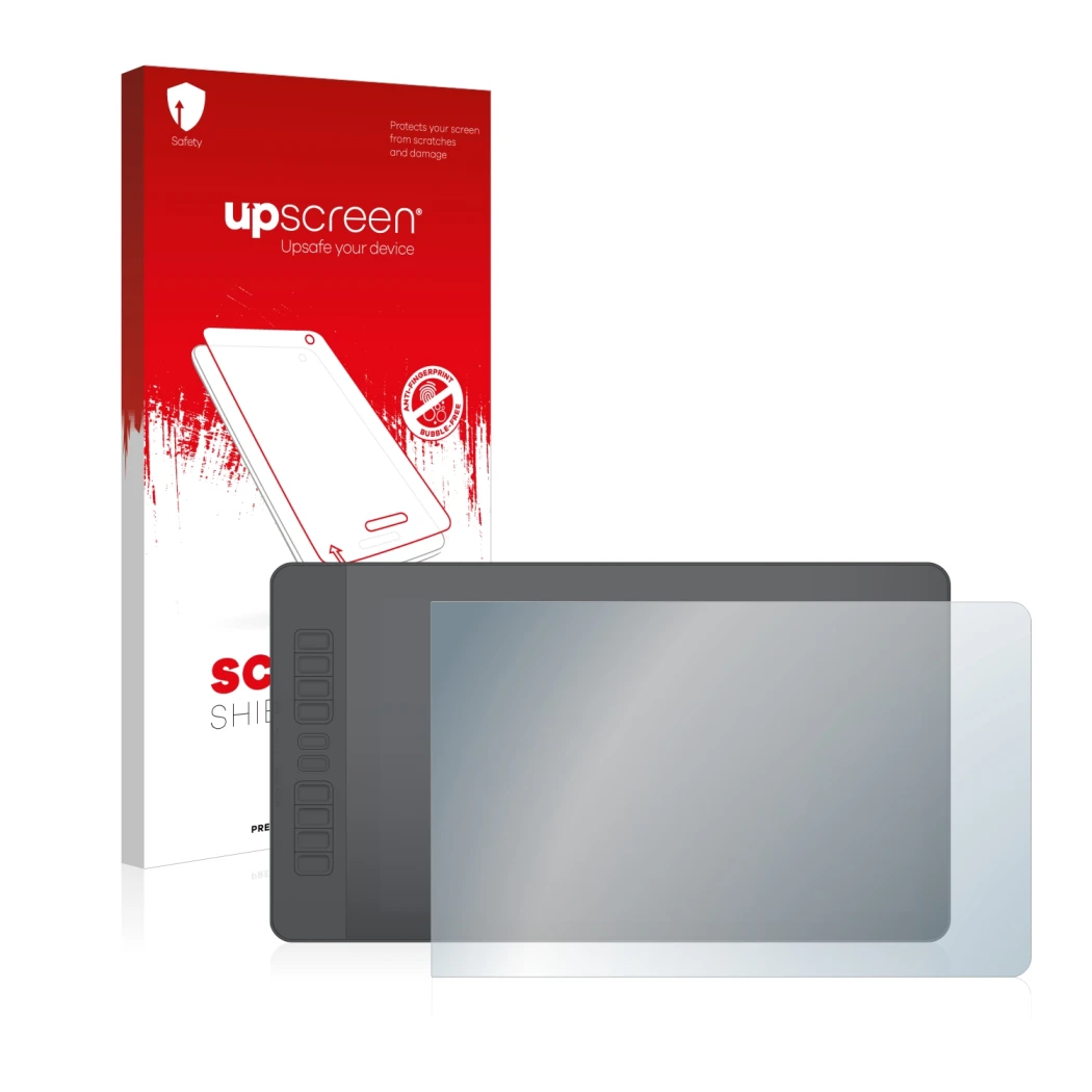 Vorderseite einer Produktverpackung mit dem Markenlogo upscreen. Daneben ist das Gerät Gaomon PD1560 mit dem zugehörigen Displ