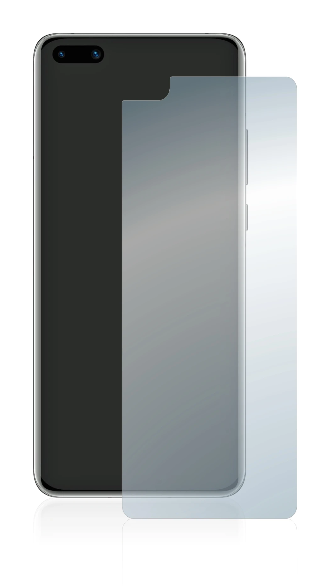 Abbildung des Geräts Huawei P40 mit einer Vielzahl des Displayschutzes.