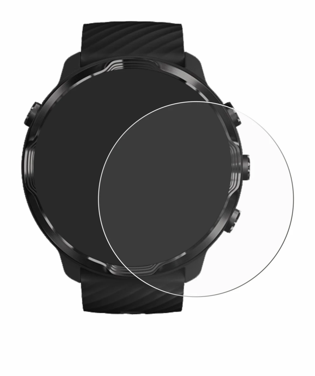 Abbildung des Geräts Suunto 7 mit einer Vielzahl des Displayschutzes.
