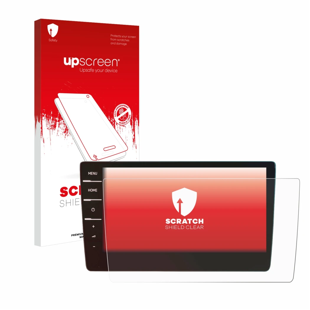 Vorderseite einer Produktverpackung mit dem Markenlogo upscreen. Daneben ist das Gerät Volkswagen Touran 2019 Discover Pro 9.2