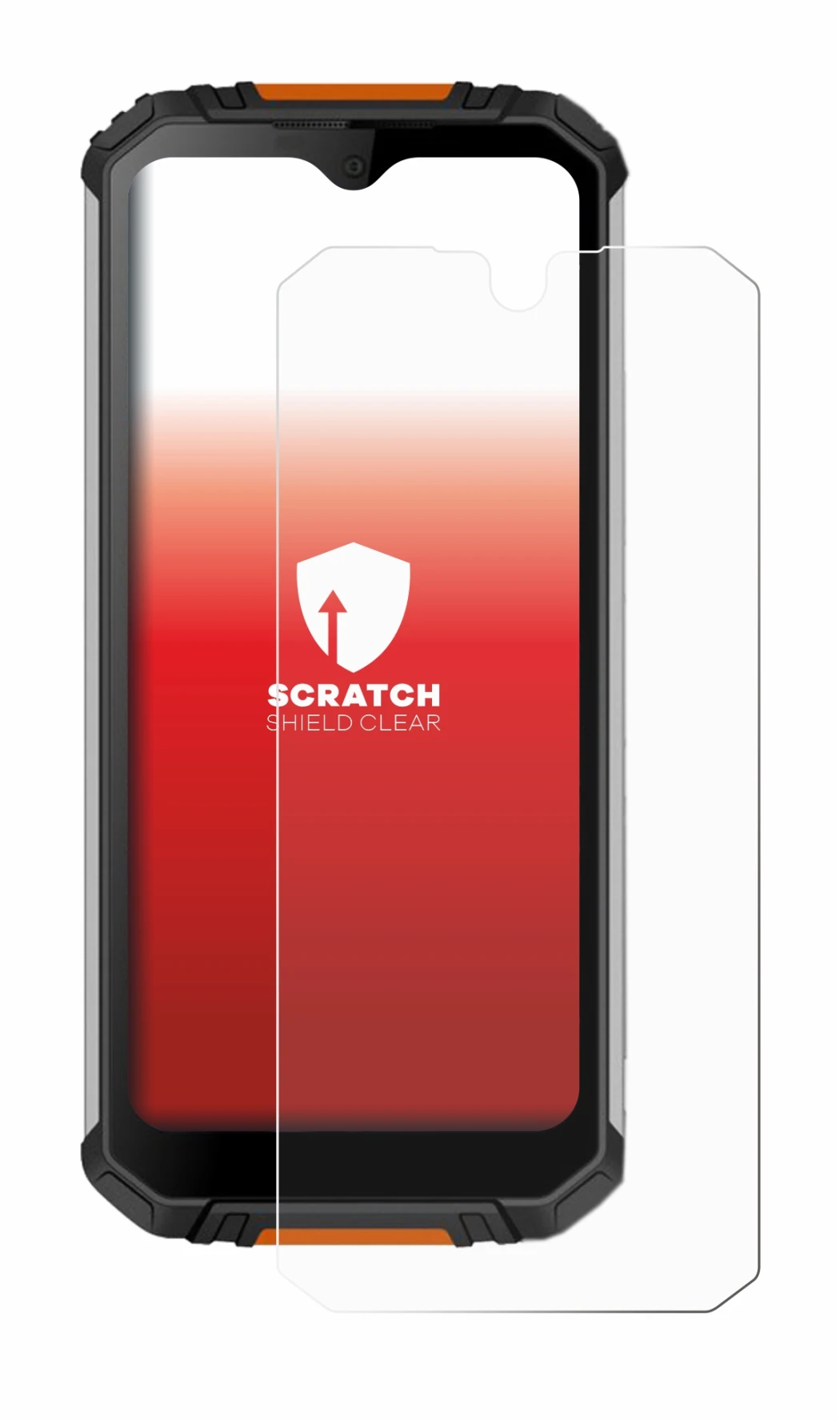 Abbildung des Geräts Oukitel WP6 mit einer Vielzahl des Displayschutzes.