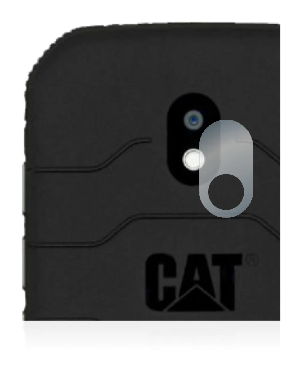 Abbildung des Geräts Caterpillar Cat S42 (NUR Kameraschutz) mit einer Vielzahl des Displayschutzes.