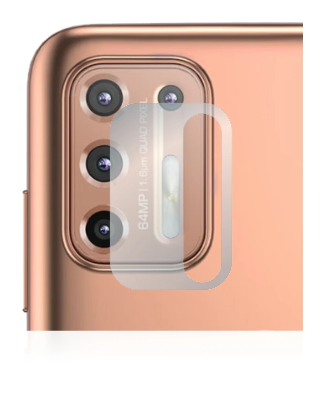Abbildung des Geräts Motorola Moto G9 Plus (NUR Kameraschutz) mit einer Vielzahl des Displayschutzes.