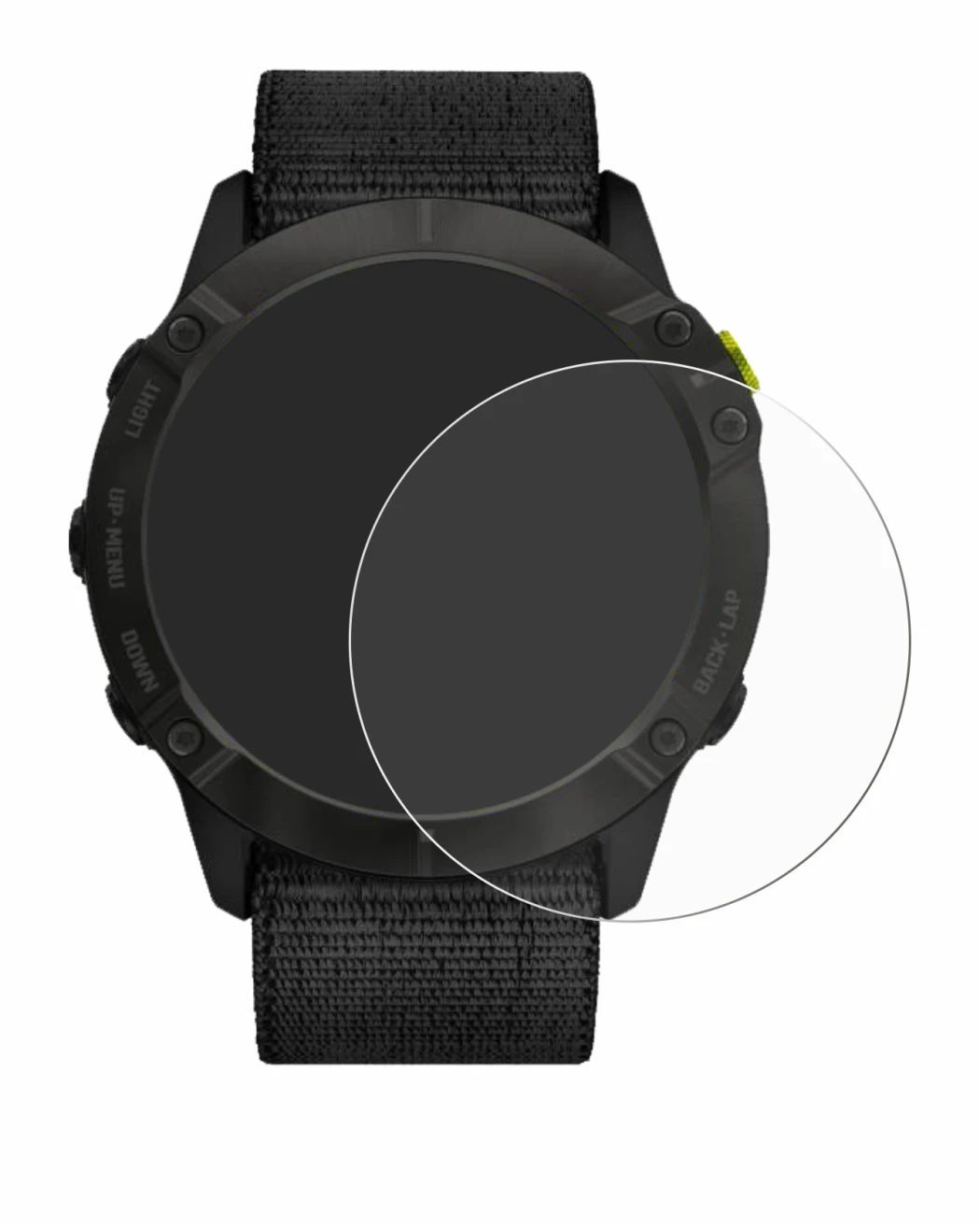 Abbildung des Geräts Garmin Enduro mit einer Vielzahl des Displayschutzes.