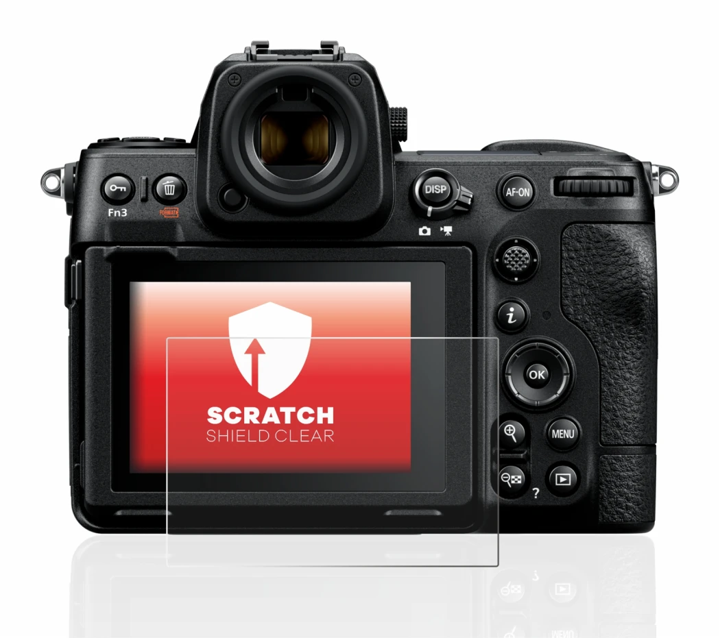 Abbildung des Geräts Nikon Z 8 mit einer Vielzahl des Displayschutzes.