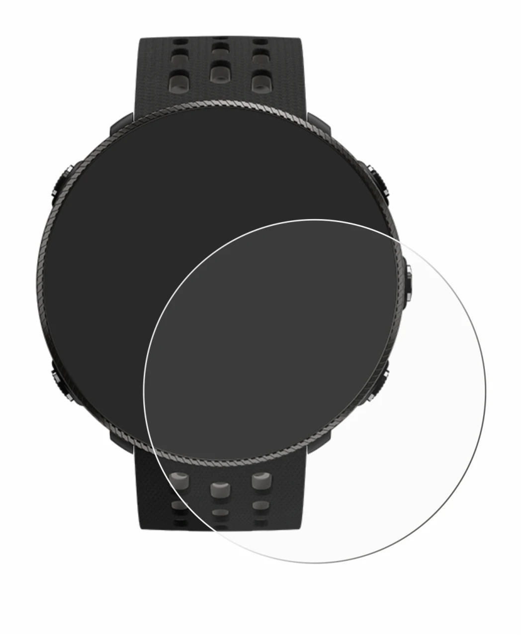 Abbildung des Geräts Polar Vantage M2 mit einer Vielzahl des Displayschutzes.