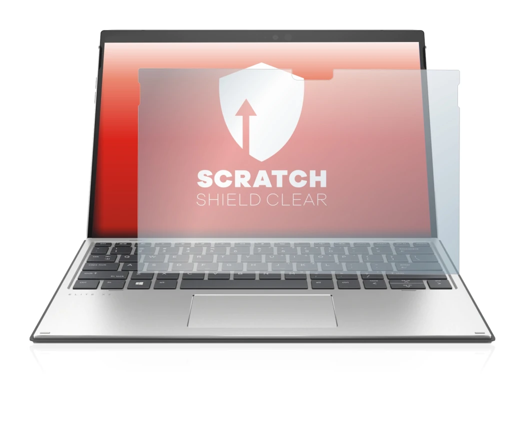 Abbildung des Geräts HP Elite x2 G8 mit einer Vielzahl des Displayschutzes.