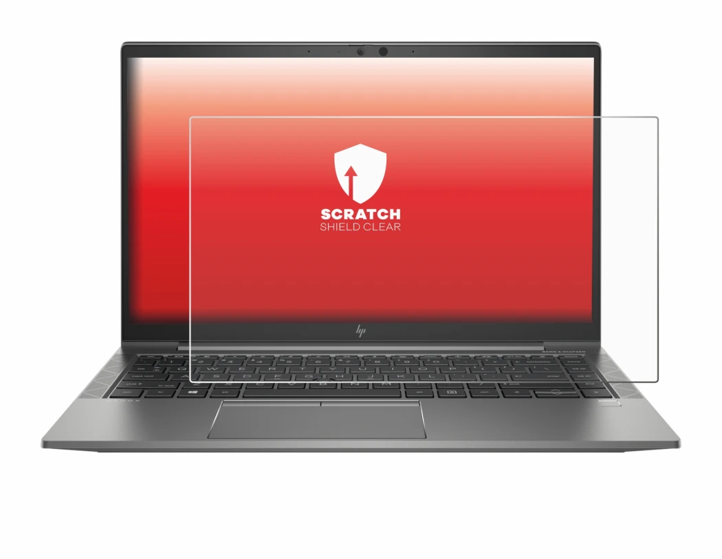 Abbildung des Geräts HP ZBook Firefly 14 G8 mit einer Vielzahl des Displayschutzes.