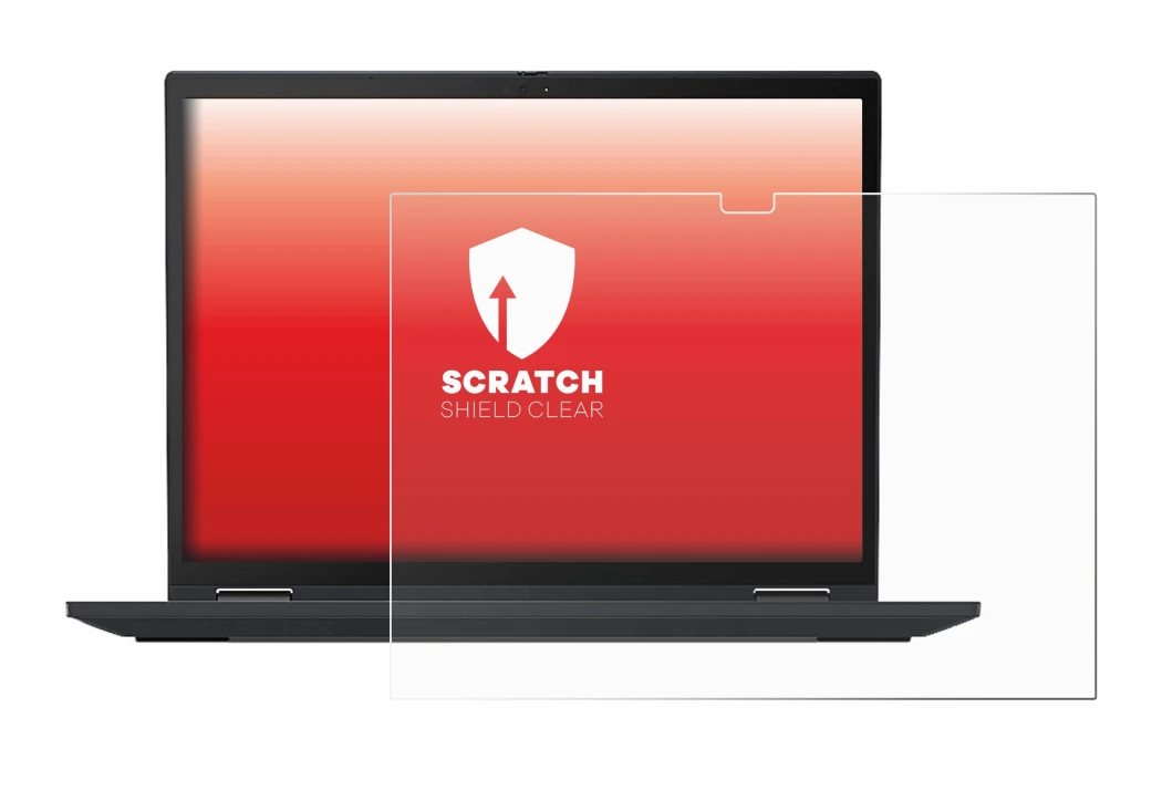 Abbildung des Geräts Lenovo ThinkPad X13 Yoga Gen 2 mit einer Vielzahl des Displayschutzes.