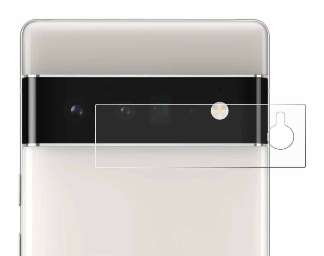 Abbildung des Geräts Google Pixel 6 Pro (NUR Kameraschutz) mit einer Vielzahl des Displayschutzes.