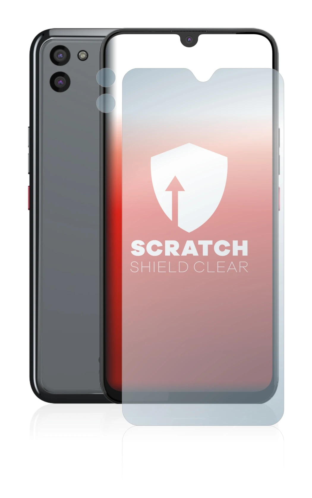 Abbildung des Geräts Gigaset GS5 (Display+Kamera) mit einer Vielzahl des Displayschutzes.