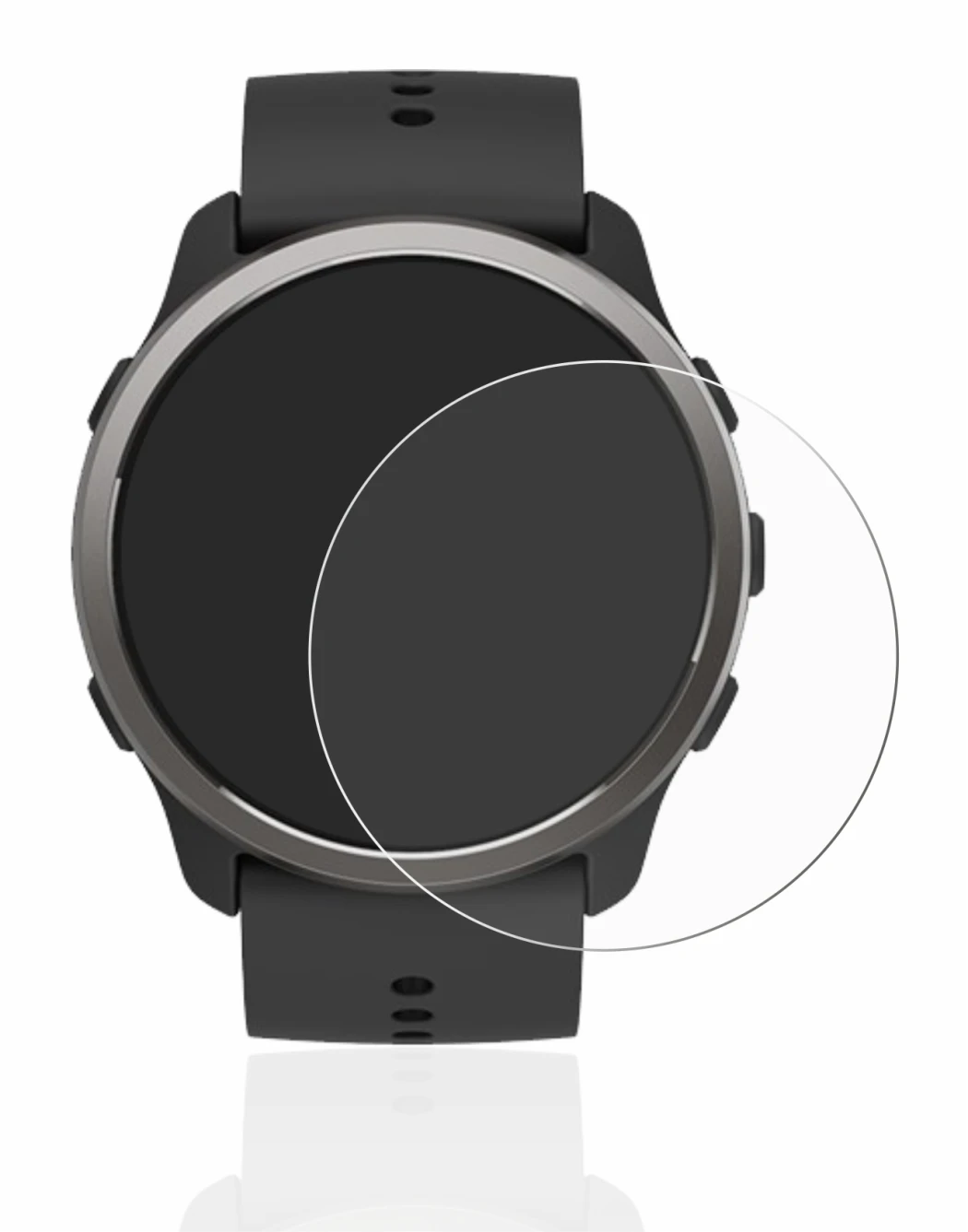 Abbildung des Geräts Suunto 5 Peak mit einer Vielzahl des Displayschutzes.